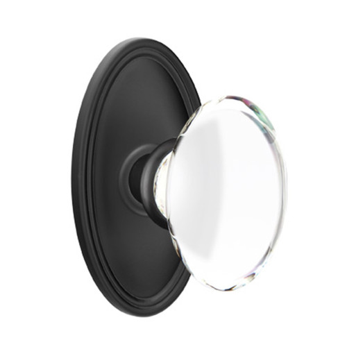 Oval Mortice Knob Black