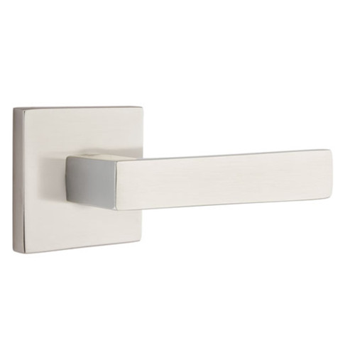 Emtek 5110-BA-US4 Basel Door Lever Passage Set With Square Rosette Satin  Brass