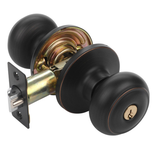 Dynasty Hardware SIE-00-12P Sierra Keyed Entry Door Knob, Aged Oil Rubbed  Bronze