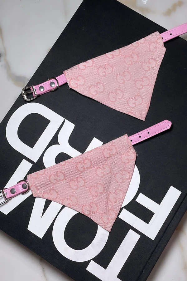Gucci Pink Designer Dog Collar French Bulldog Dior Puppy Collar