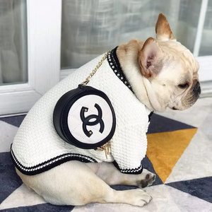 coco chanel dog sweater, chanel puppy clothes