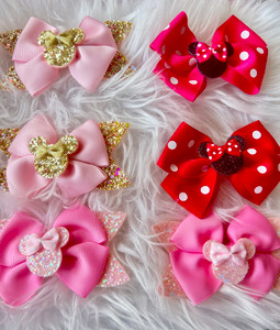 minnie-mouse-dog-bow-head-collar-necklace-neck-pink-glitter-red minnie-mouse-dog-bow-head-collar-necklace-neck-pink-glitter-red