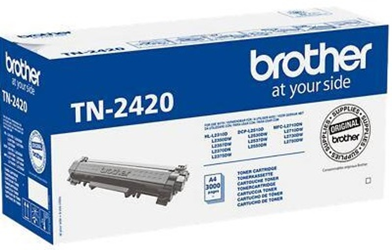 Genuine Brother TN2420, High Capacity Black Toner Cartridge, TN-2420