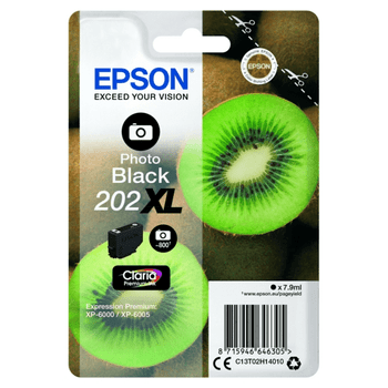 Genuine Original Epson T02H1 202XL High Capacity Photo Black Cartridge
