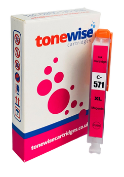 Canon CLI-571M Magenta Ink Cartridge Box In Tonewise Cartridges Branding