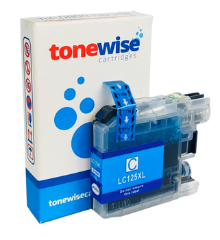 Brother LC125XL High Capacity Cyan Ink Cartridge LC-125XLC Box In Tonewise Cartridges Branding