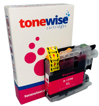 Brother LC125XL High Capacity Magenta Ink Cartridge LC-125XLM Box In Tonewise Cartridges Branding