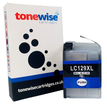 Brother LC129XL-BK High Capacity Black Ink Cartridge Box In Tonewise Cartridges Branding