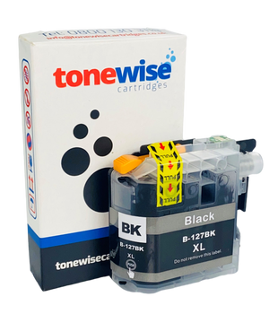 Brother LC127XL High Capacity Black Ink Cartridge LC-127XLM Box In Tonewise Cartridges Branding