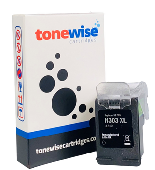 HP 303XL Black Ink Cartridge - T6N04AE Box In Tonewise Cartridges Branding