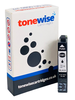 Epson 18XL High Capacity Black Ink Cartridge - T181140 Box In Tonewise Cartridges Branding