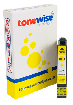 Epson 18XL High Capacity Yellow Ink Cartridge - T181440 Box In Tonewise Cartridges Branding