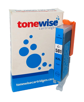 Canon CLI-581CXXL Cyan Extra High Capacity Ink Cartridge Box In Tonewise Cartridges Branding