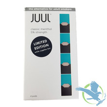 Juul Limited Edition Classic Menthol 5% Replacement Pods - Pack of 4 (MSRP $16.00)