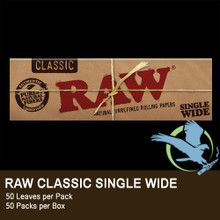 RAW Rolling Papers - Single Wide Size - 25 Pack (MSRP $2.00 Each)