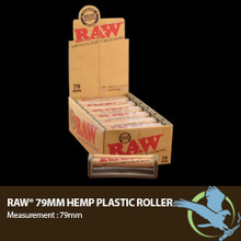 RAW Hemp Plastic Cigarette Rolling Machine - 79mm - Display of 12 (MSRP $4.00 Each)