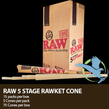RAW Cone Rolling Papers - 5 Stage RAWket - 15 Pack (MSRP $4.00 Each)