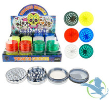 Plastic Tobacco Grinder - 4 Parts - 50 mm - Assorted Colors - Display of 24 (MSRP $8.00 each)