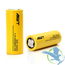 AWT IMR 26650 Battery - 3.7V - 4500mAh - 75A - Pack of 2 (MSRP $15.00 Each)