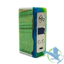 Asmodus Minikin Boost Kodama Silver Frame Stabilized Wood 155W TC Box Mod (MSRP $210.00)