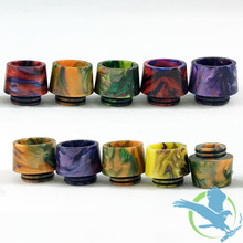 Resin Drip Tips - iJoy Captain Sub Ohm Tank - Assorted Colors - Pack of 10 [AV-D023] (MSRP $8.00 Each)