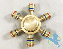 Luminous EDC Hand Spinner with Six Spins - Brass (MSRP $12.00)