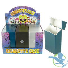 Large Plastic Cigarette Case - Push To Open - Assorted Colors - Display of 12 [CC-LPO] (MSRP $3.00 Each)
