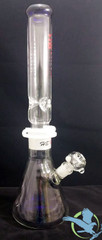 Glass 2 Piece Water Pipe with Pyramid Perc and Ice Catcher - 1300 grams - 18 Inches - Assorted Colors [K44] (MSRP $90.00)