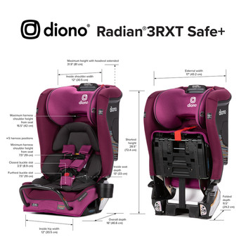 Radian® 3RXT® SafePlus™ dimensions [Purple Plum]