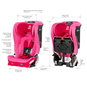 Radian® 3R® SafePlus™ dimensions [Pink Cotton Candy]
