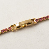 Tennis Bracelet Pink Crystal