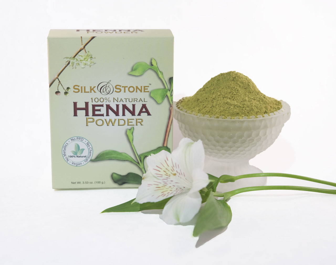 Silk & Stone 100 Pure Henna (lawsonia inermis) Powder, dye