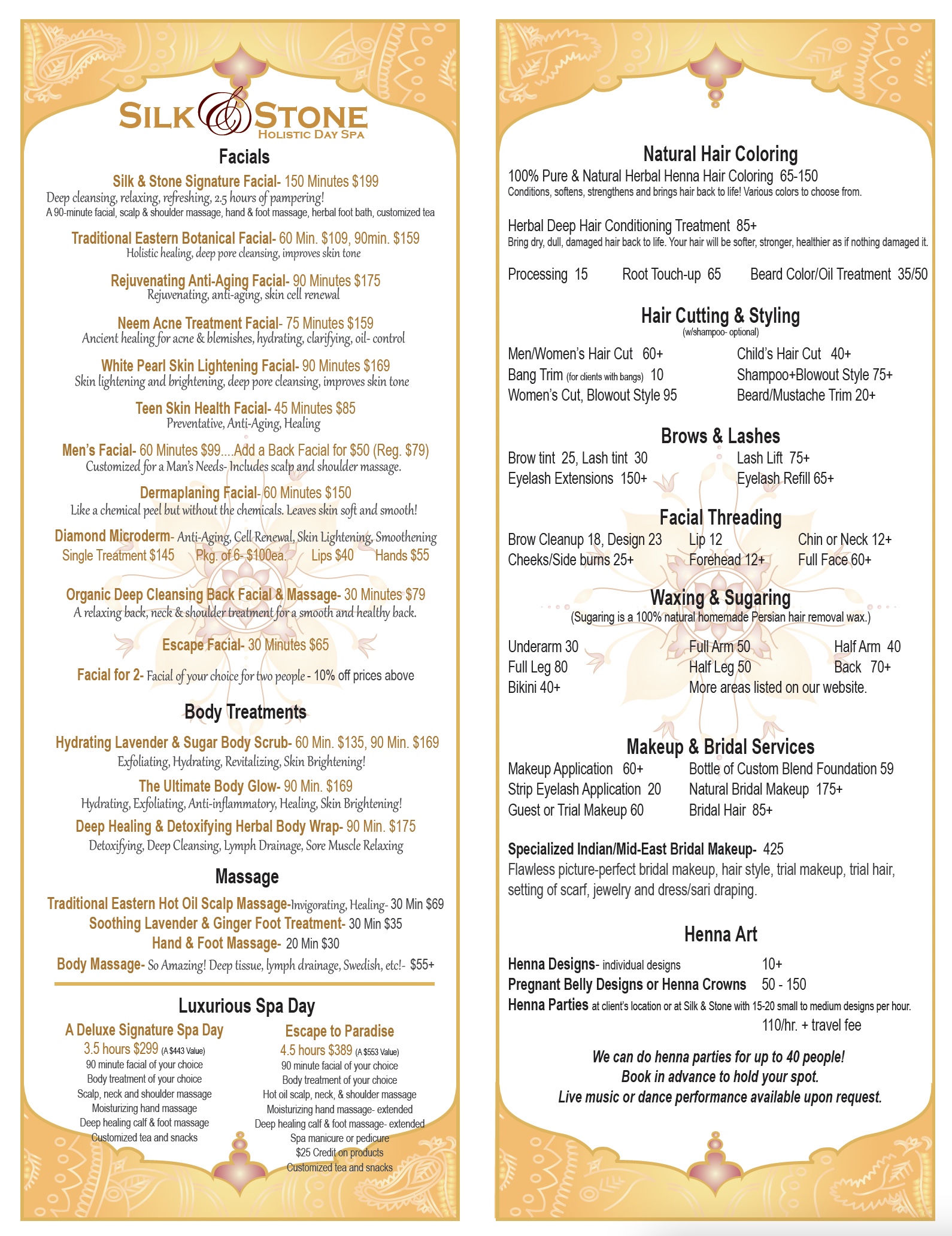 Services Day Spa, Hair salon, Nail salon, threading, waxing