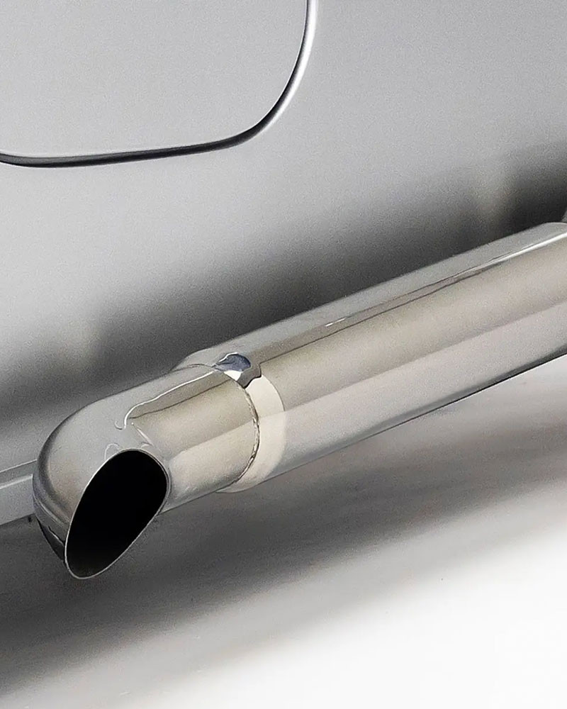 Polished Stainless Steel Side Exhaust