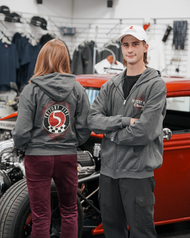 Unisex Gray Factory Five Hoodie