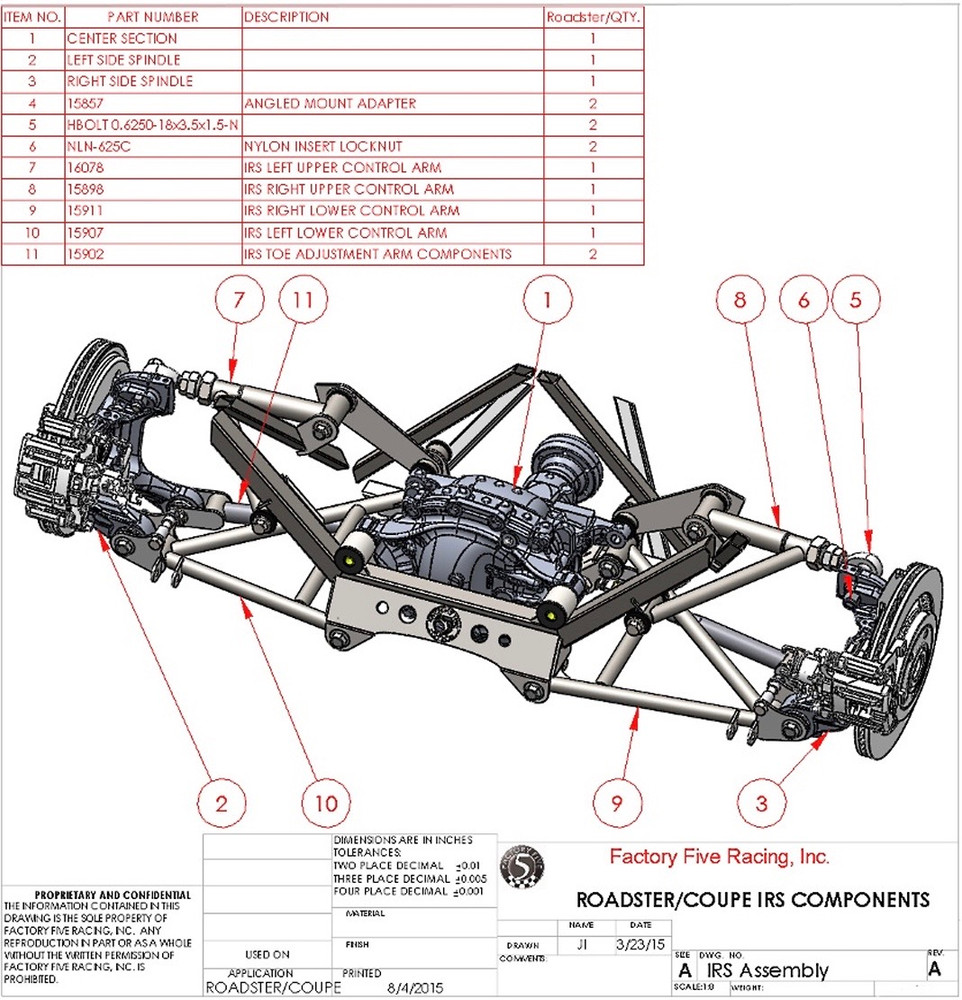 #16123 - IRS Spindles and Hubs