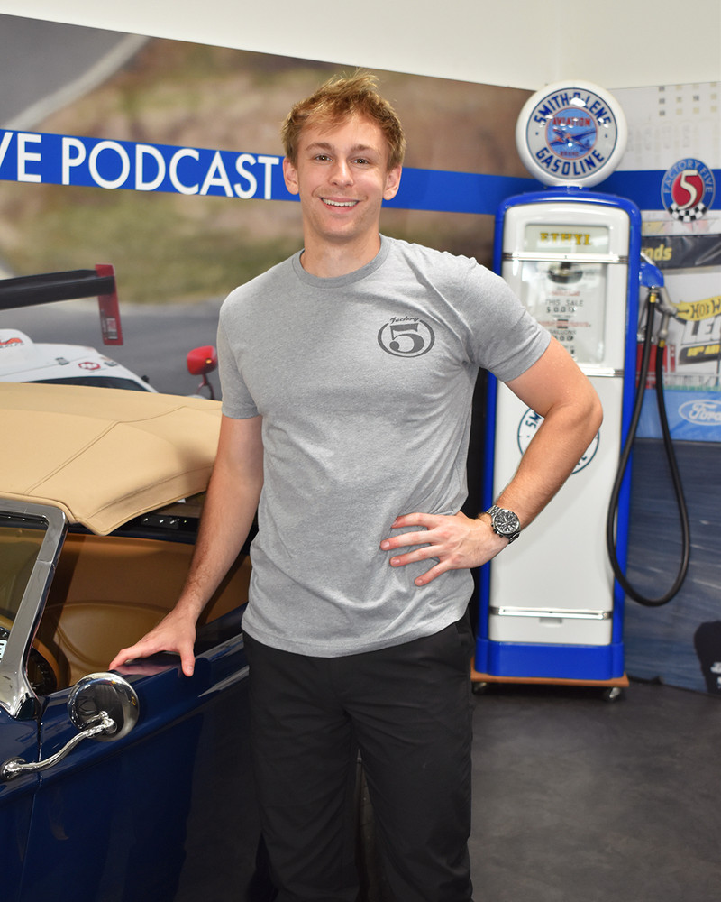 Retro Hot Rod Truck Tee Grey