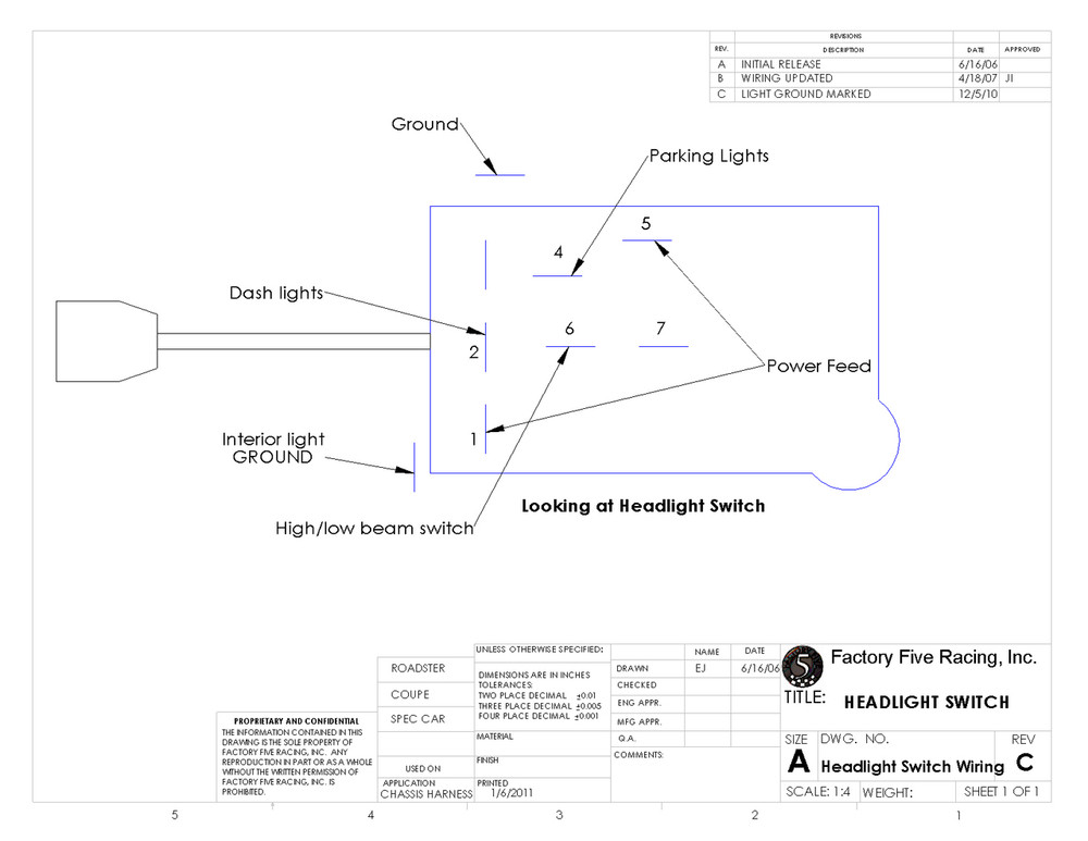 #12354 - Headlight Switch