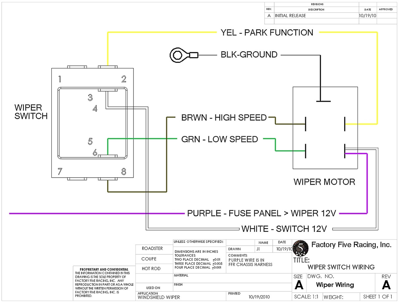 15203 Wiper Park Switch