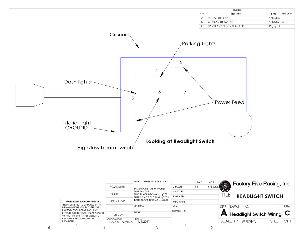 #12354 - Headlight Switch #12354 - Headlight Switch