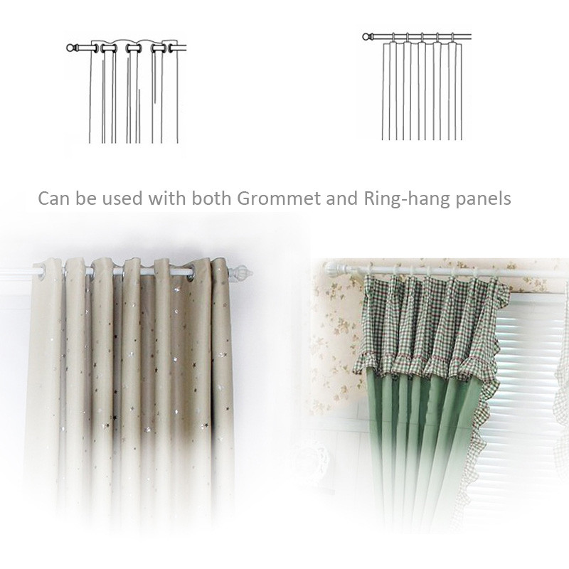 Motorized Curtain with Decorative Tracks/Rods