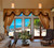 Custom-made Swag Valance and Panels Set - THE TROPICS Custom-made Swag Valance and Panels Set - THE TROPICS