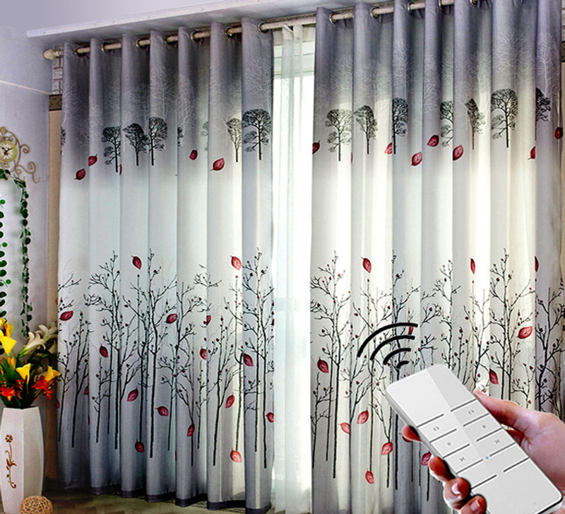 Motorized Curtain with Decorative Tracks/Rods Motorized Curtain with Decorative Tracks/Rods