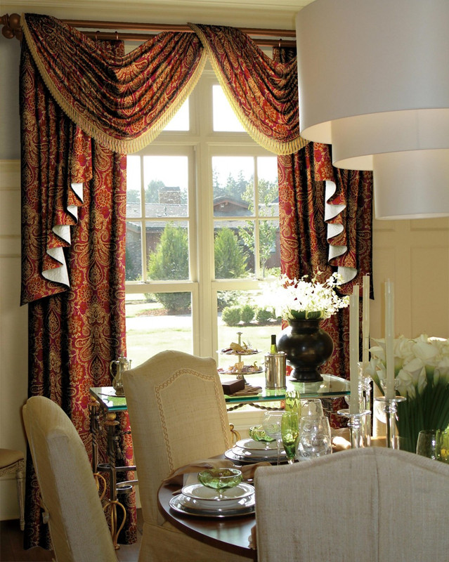 Custom-made Scarf Swag Valance with Panels Set - CORSICA Custom-made Scarf Swag Valance with Panels Set - CORSICA