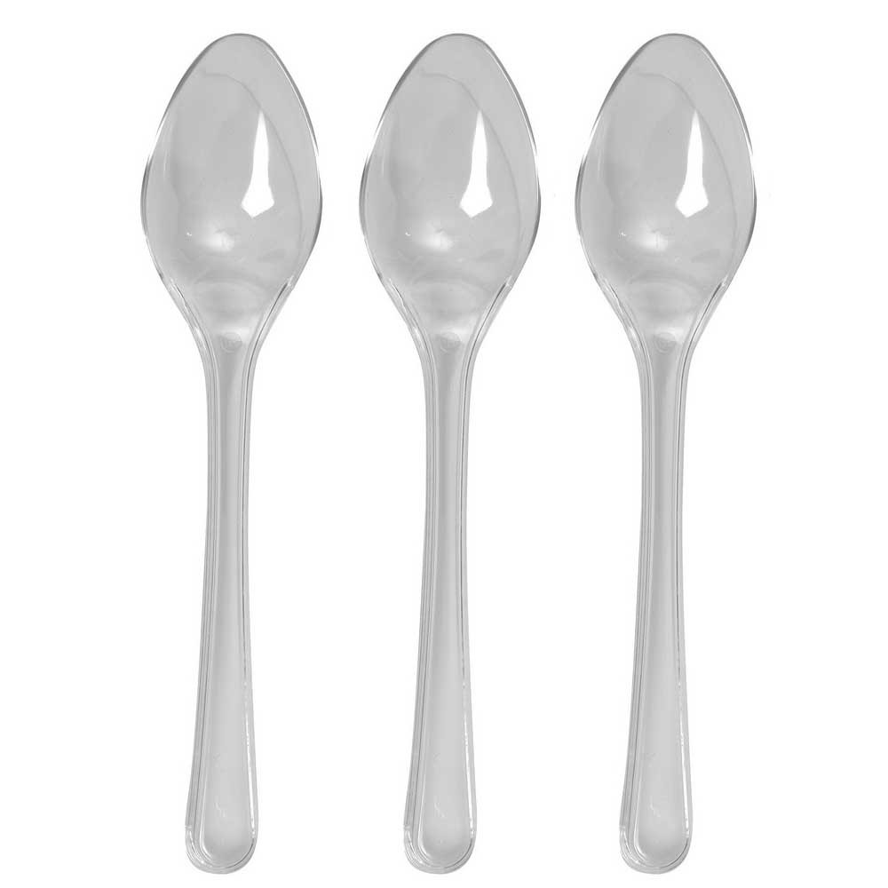 Disposable 7" Clear Plastic Spoons Singapore MTRADE Novelty Wholesale