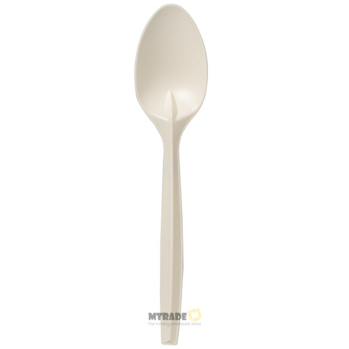 Bulk Disposable 6.5" Eco Biodegradable Spoons (Corn Starch) 1000pcs/Carton