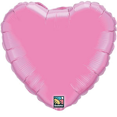 18" Metallic Rose Pink Heart Foil Balloon