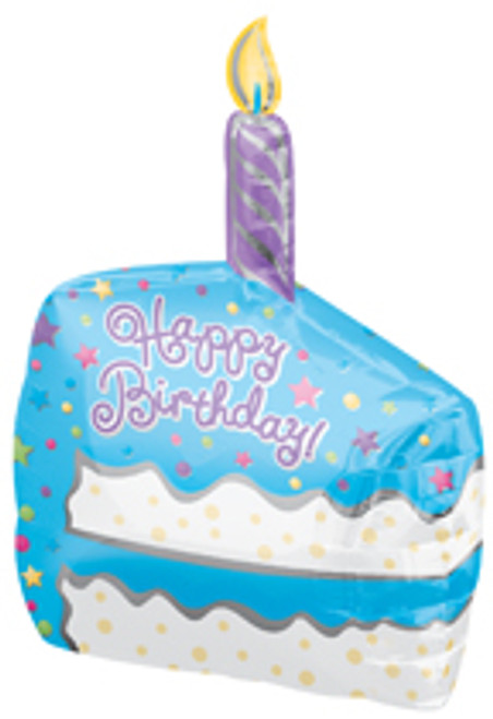 32" Birthday Cake Slice Super Shape Balloon