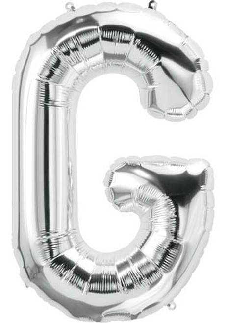 NorthStar 14" Letter G Silver Uninflated Mini Shape Balloon