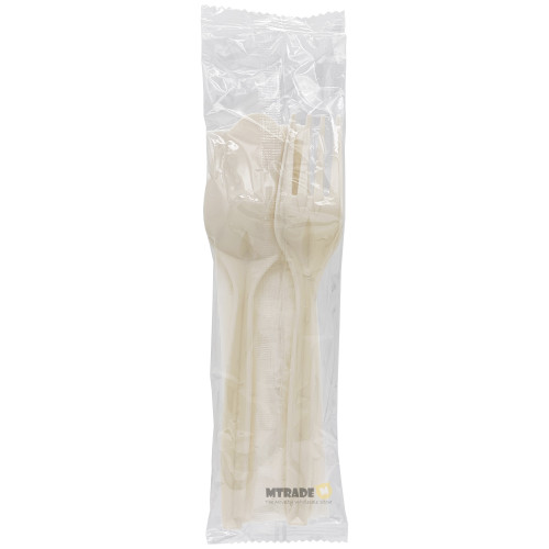 Disposable Eco Biodegradable 3 in 1 Cutlery 50 set/pack